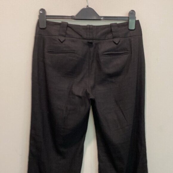 Calvin Klein Black Linen Flared Trousers Pants - Picture 9 of 13